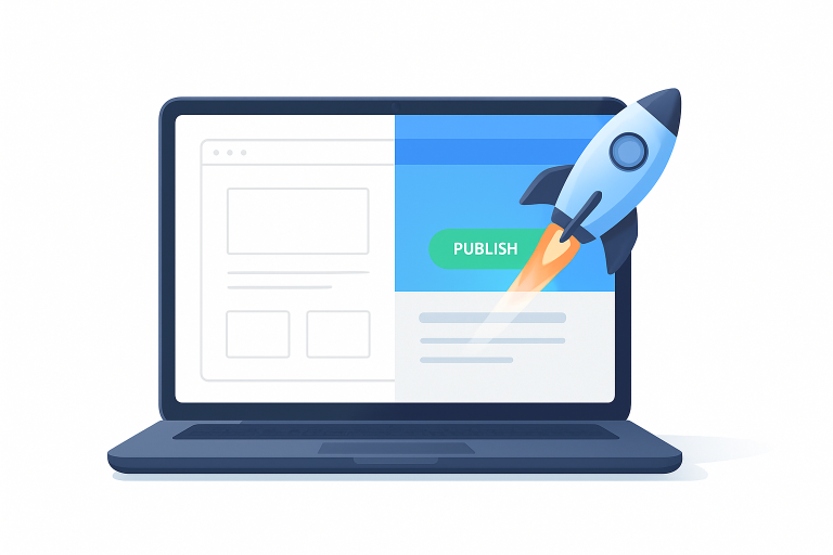 Instant website launch